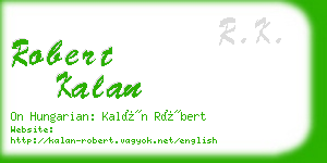 robert kalan business card